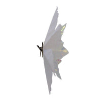 Glittered White Iridescent Poinsettia Clip-On Ornament