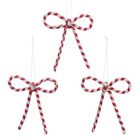 Red & Silver Bow Ornaments