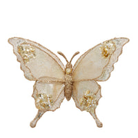 Gold Butterfly Clip-On Ornament