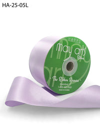 2.5 Inch Classic Double Faced Satin Ribbon with Woven Edge – HA-25-05L LAVENDER LUSTER