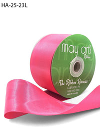 2.5 Inch Classic Double Faced Satin Ribbon with Woven Edge – HA-25-23L LIGHT FUCHSIA LUSTER