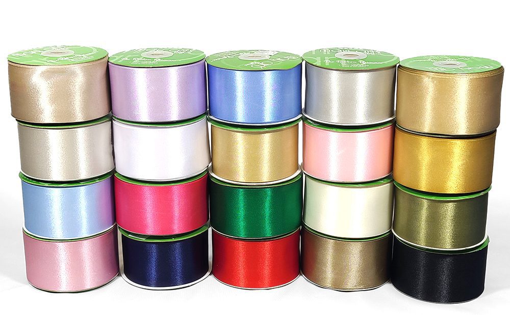 2.5 Inch Classic Double Faced Satin Ribbon with Woven Edge