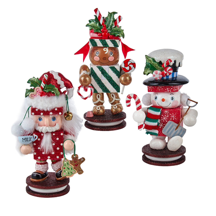 8" Hollywood Nutcrackers™ Santa, Gingerbread & Snowman Nutcrackers