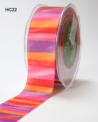 1.5 Inch Grosgrain Stripes Ribbon – HC22 – PINK/ORANGE/PURPLE