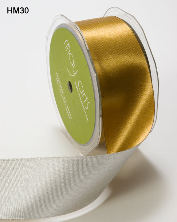 5/8 Inch Iridescent Taffeta Ribbon – HM30 – GOLD/SILVER REVERSIBLE
