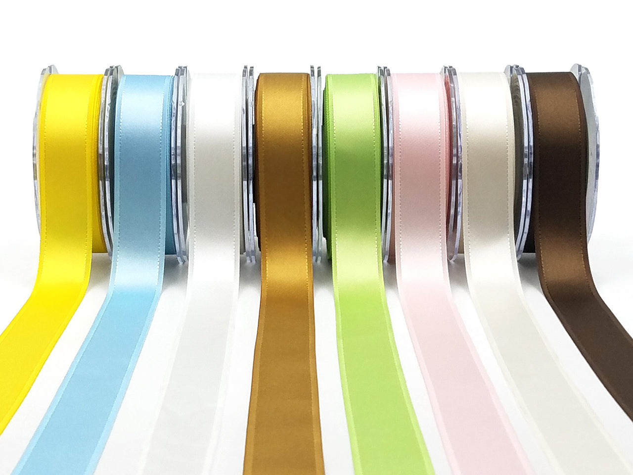 1 Inch Satin Ribbon with Woven Grosgrain Edge