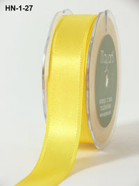 1 Inch Satin Ribbon with Woven Grosgrain Edge – HN27 – YELLOW