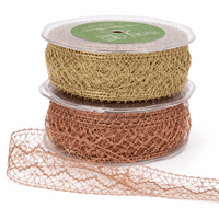 1.5 Inch Metallic Crochet Ribbon