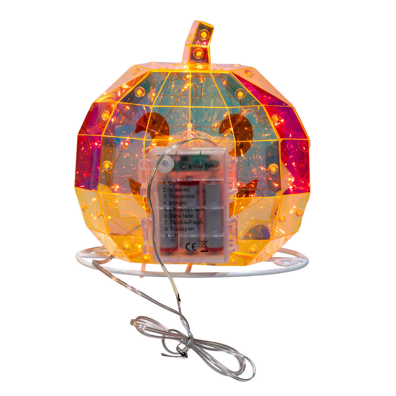 6.6" Battery Operated Magical Iridescence Holographic Jack-O-Lantern