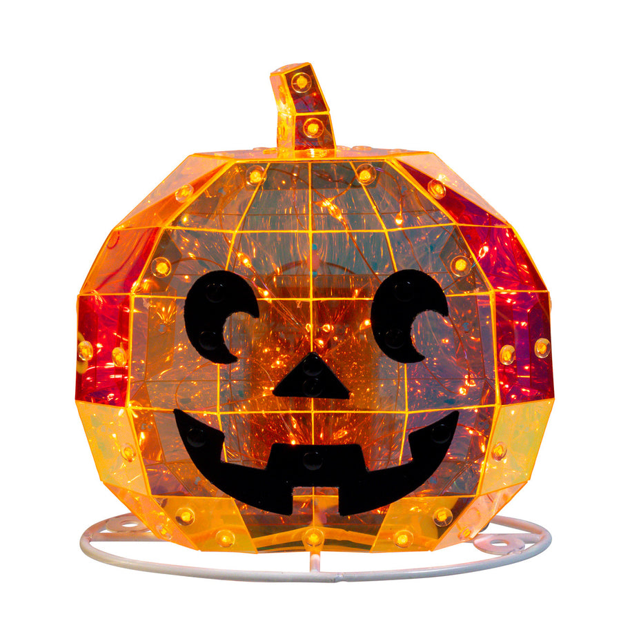 6.6" Battery Operated Magical Iridescence Holographic Jack-O-Lantern