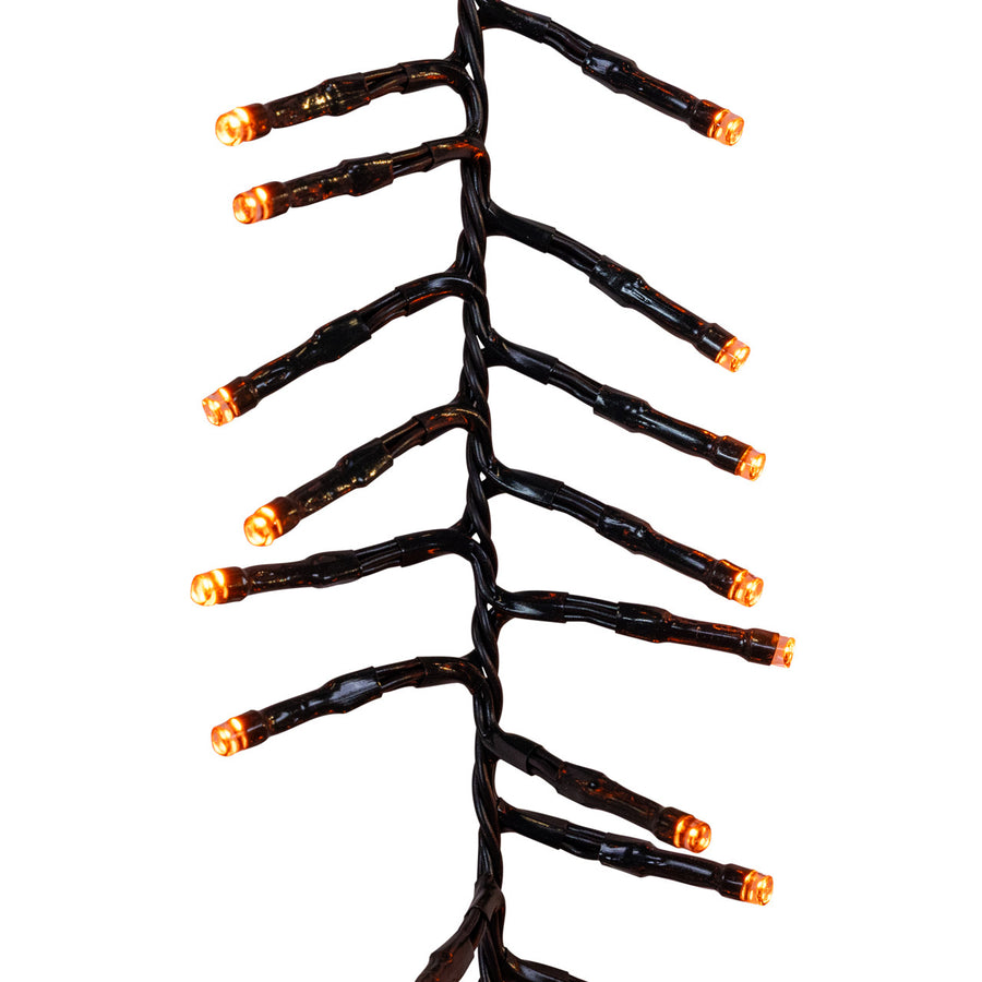 16' 480L Multifunction Orange & Purple Dual Color LED Cluster Garland Light Set