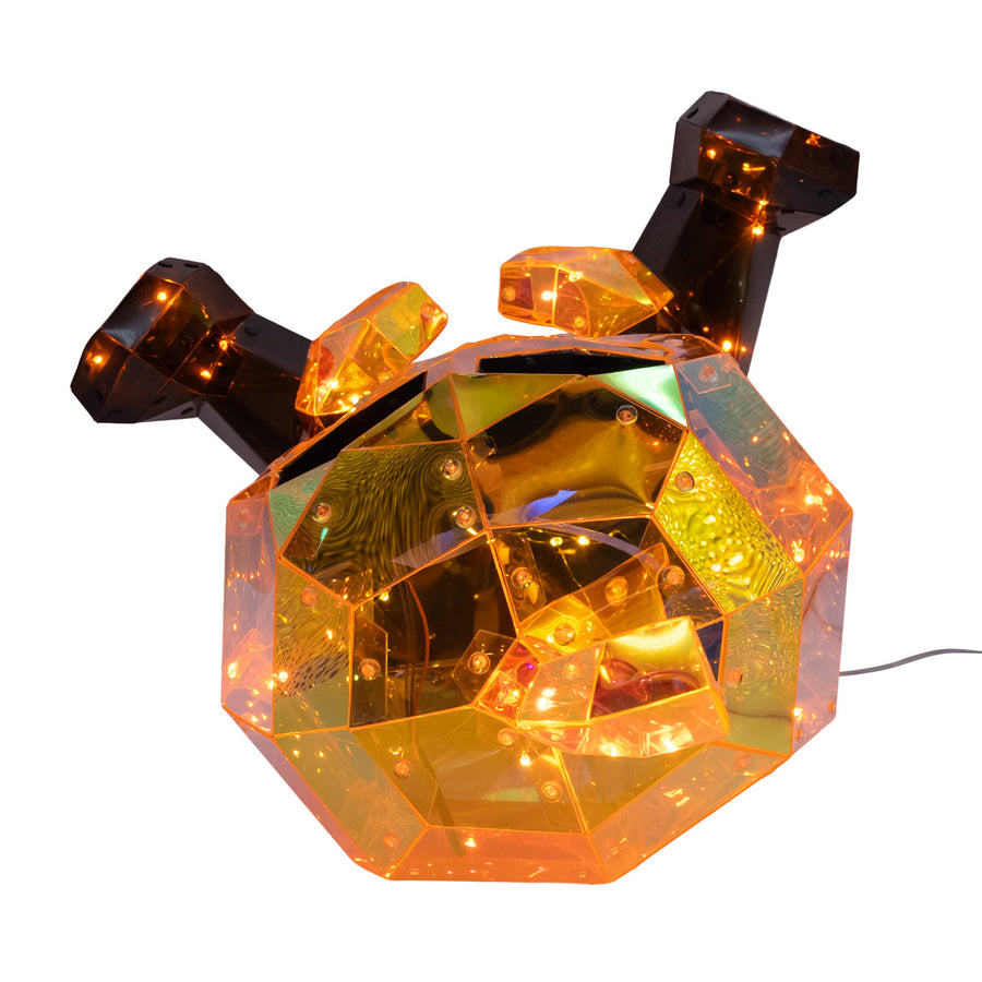 17.7" Lighted Magical Iridescence Pumpkin Man With LCD Eyes