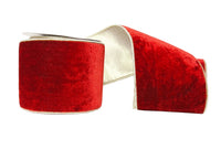 Red Velvet and Gold Metallic Double Sided Wired 4