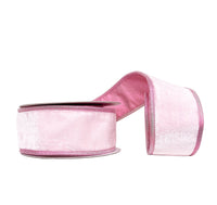 A Sweet Pink Crown Velvet Double-Fused Pink Iridescent Wired 2.5