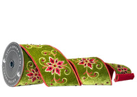 Pre-Order 2026- Maison Rouge Green Velvet and Embroidery with Gems Double-Faced Wired 4