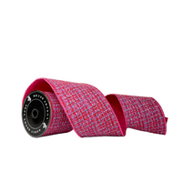 Pre-Order 2026 Hot Pink/Blues Tweed Double Sided Ribbon