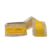 Yellow Dupion Fringe Wired 2.5