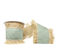 Green Dupioni Fringe Wired 4