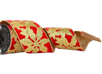 Pre-Order 2026- Red & Gold Flower Ribbon Doublesided 4