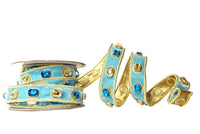 Pre-Order 2026-Dreamy Diamond Blue & Champagne Velvet Double-Faced Wired 1