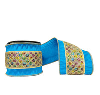 Multi Sequin Diamond Trim Blue Dupion 4