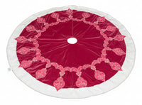 Pre-Order 2026- The Pink Palace Collection- Hot Pink Velvet, Pearls and Soft White Faux Fur Trim Treeskirt