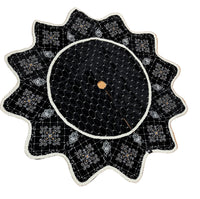 Pre-Order 2026- Black & White Velvet Pearl Collection Tree Skirt