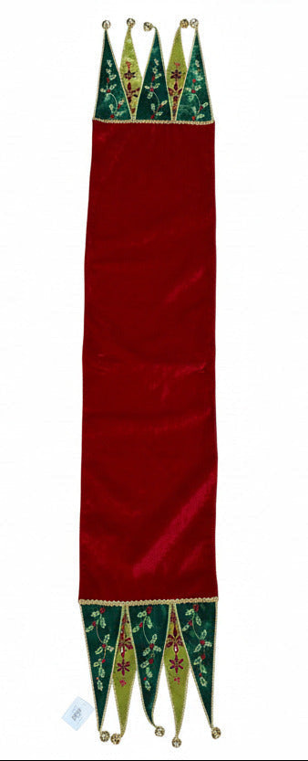 Pre-Order 2026- The Jingle & Jest Collection Velvet Embroidered & Embellished Table Runner