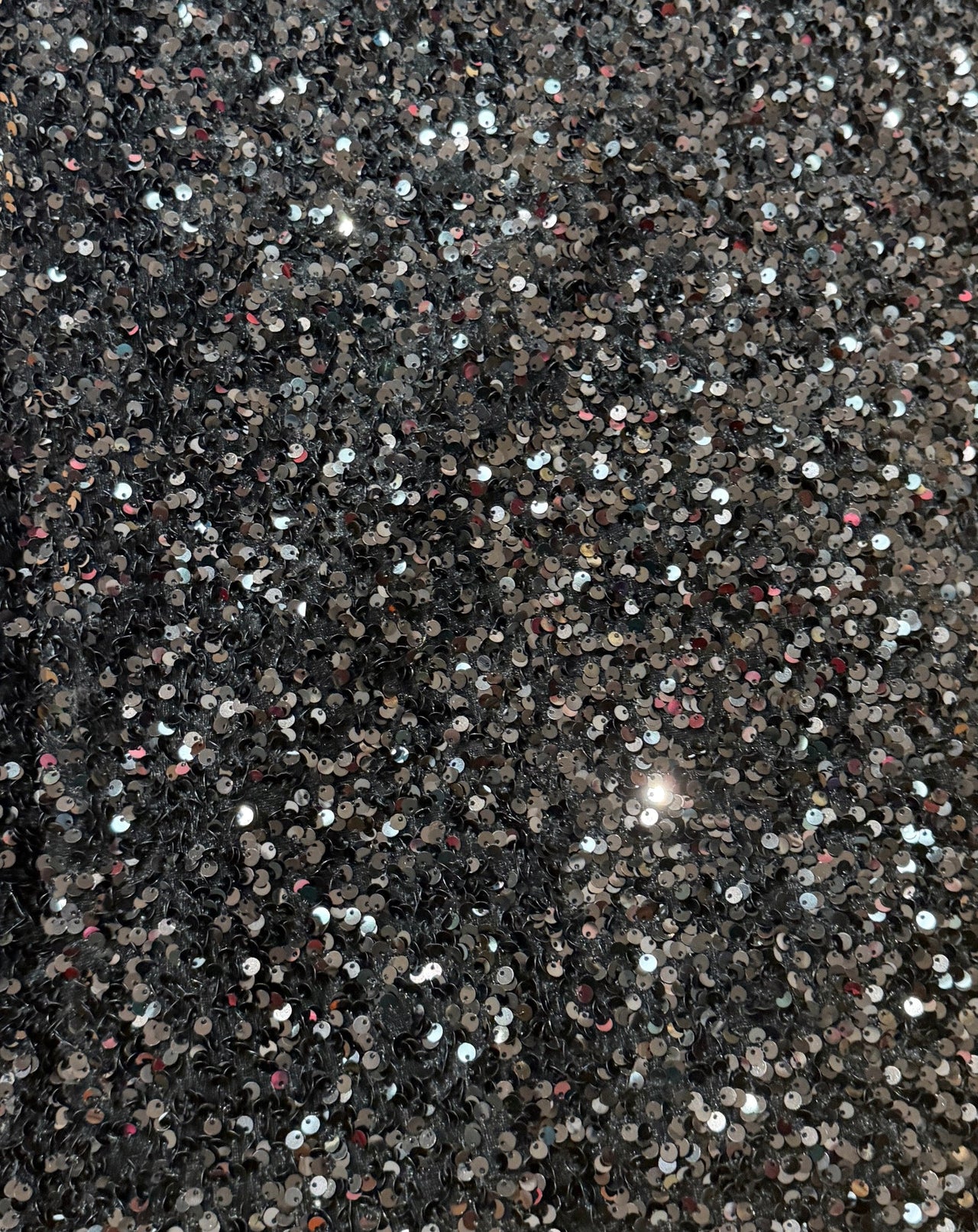 Pre-Order 2026- Black Sequin And Velvet Round Tablecloth/ Underskirt 108”