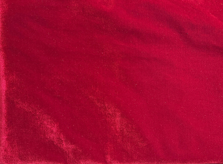 Pre-Order 2026- True Red Velvet / Lined Backing Round Tablecloth / Underskirt 108”
