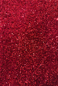 Pre-Order 2026- Red Sequin Round Tablecloth/ Underskirt 108”