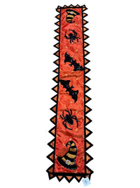 Pre-Order 2026-Little Frights & Delights Embroidered Candy Corn, Spiders, Witches Hats and Bats Halloween Runner