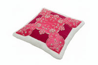 Pre-Order 2026-The Pink Palace Collection- Hot Pink Velvet, Pearls and Soft White Faux Fur Trim Pillow Cover