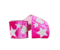 Hot Pink Velvet with Hearts and Stars 4
