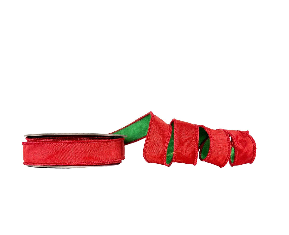 Pre-Order 2026- Red and Green 1"x10Y Wired Ribbon