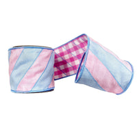 Pink & Blue Gingham Double Faced 4
