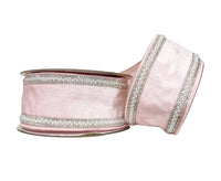 Light Pink Velvet Bling & Pearl 2.5