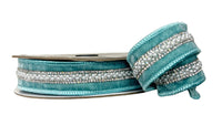 Pre-Order 2026-Teal/Turquoise Velvet Bling and Pearl Trim 1