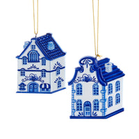 Blue & White House Ornaments