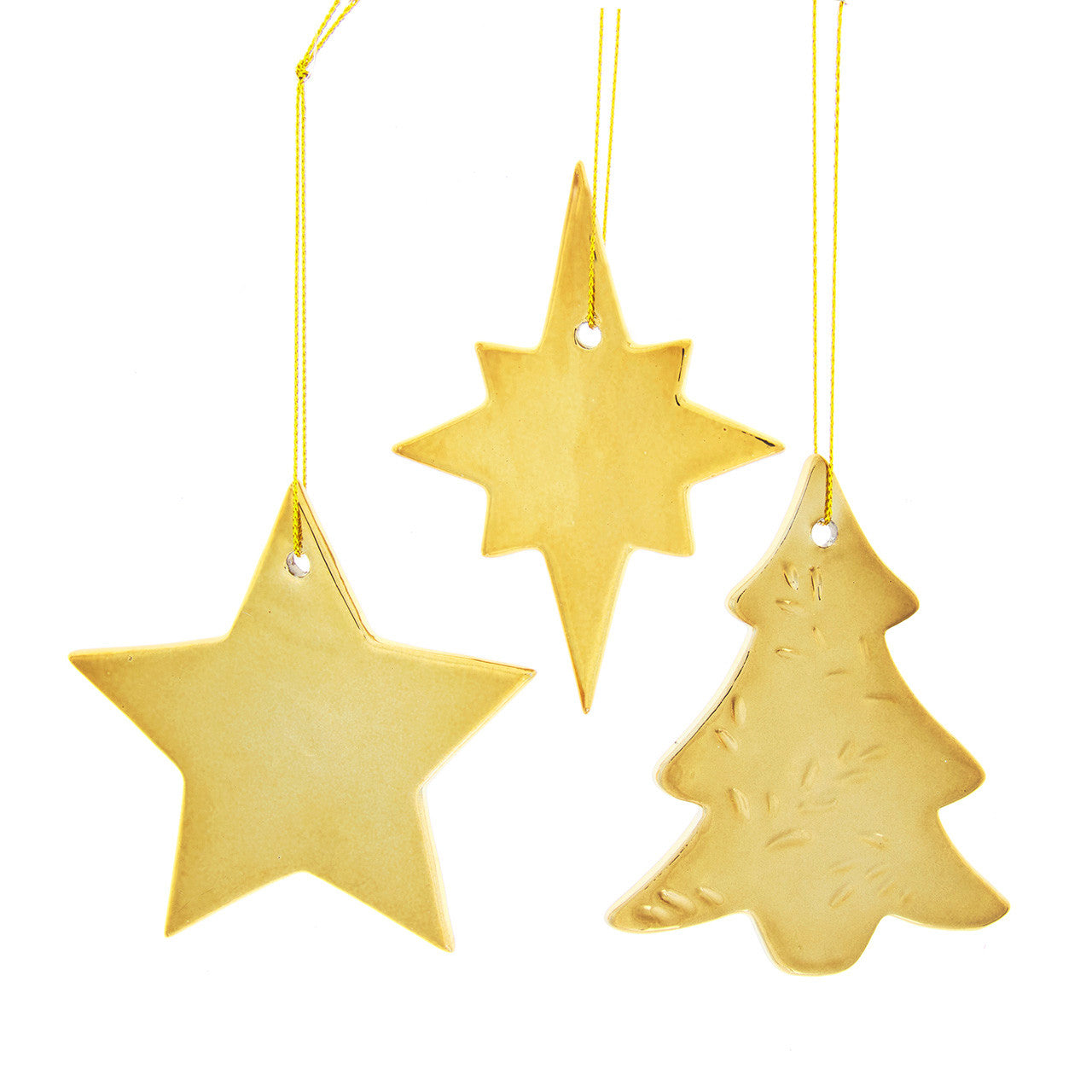 Gold Tree & Stars Ornaments