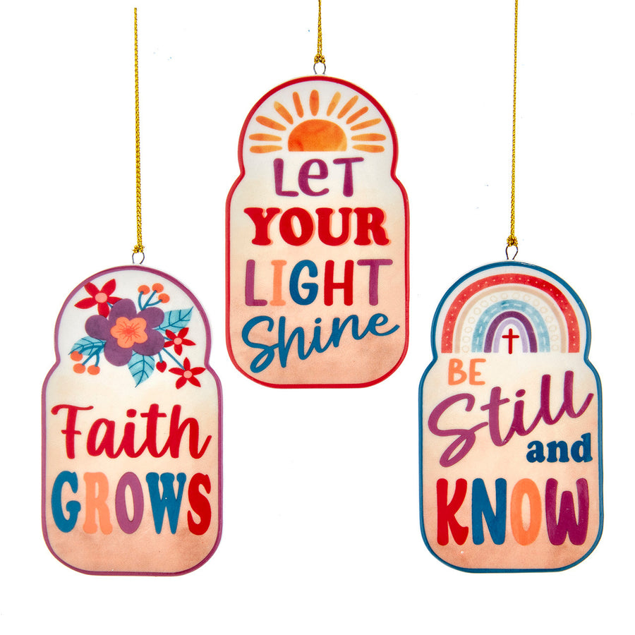 Contemporary Christian Sayings Ornaments