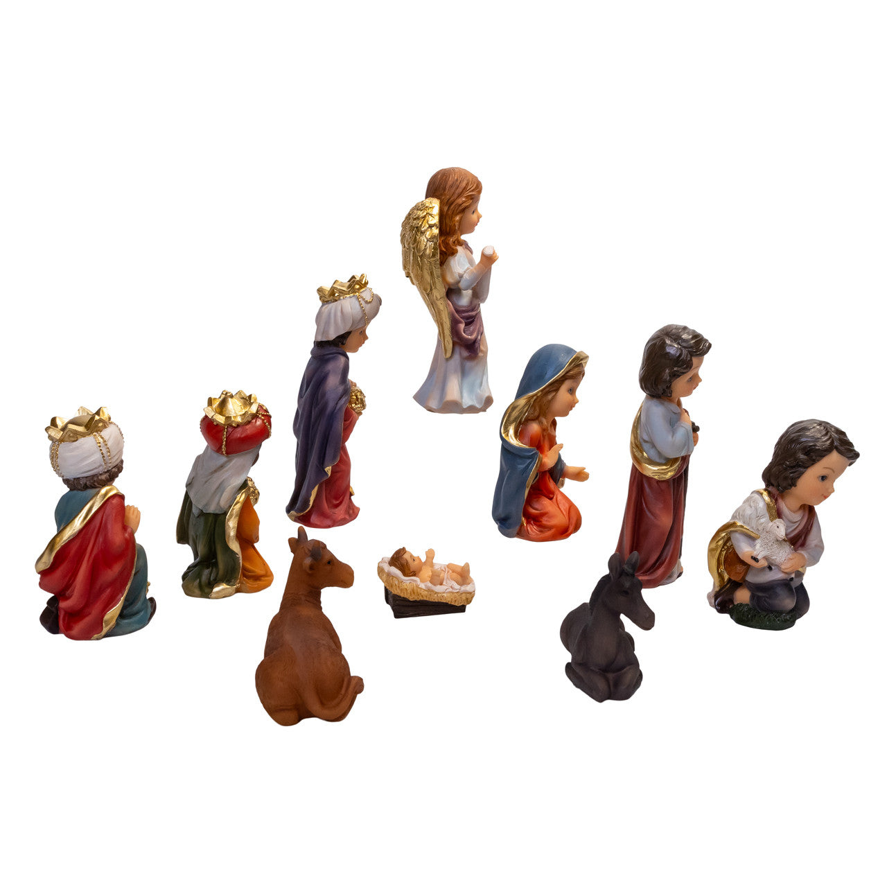 Nativity Set With Gold Detailing