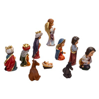 Nativity Set With Gold Detailing