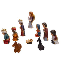 Nativity Set With Gold Detailing