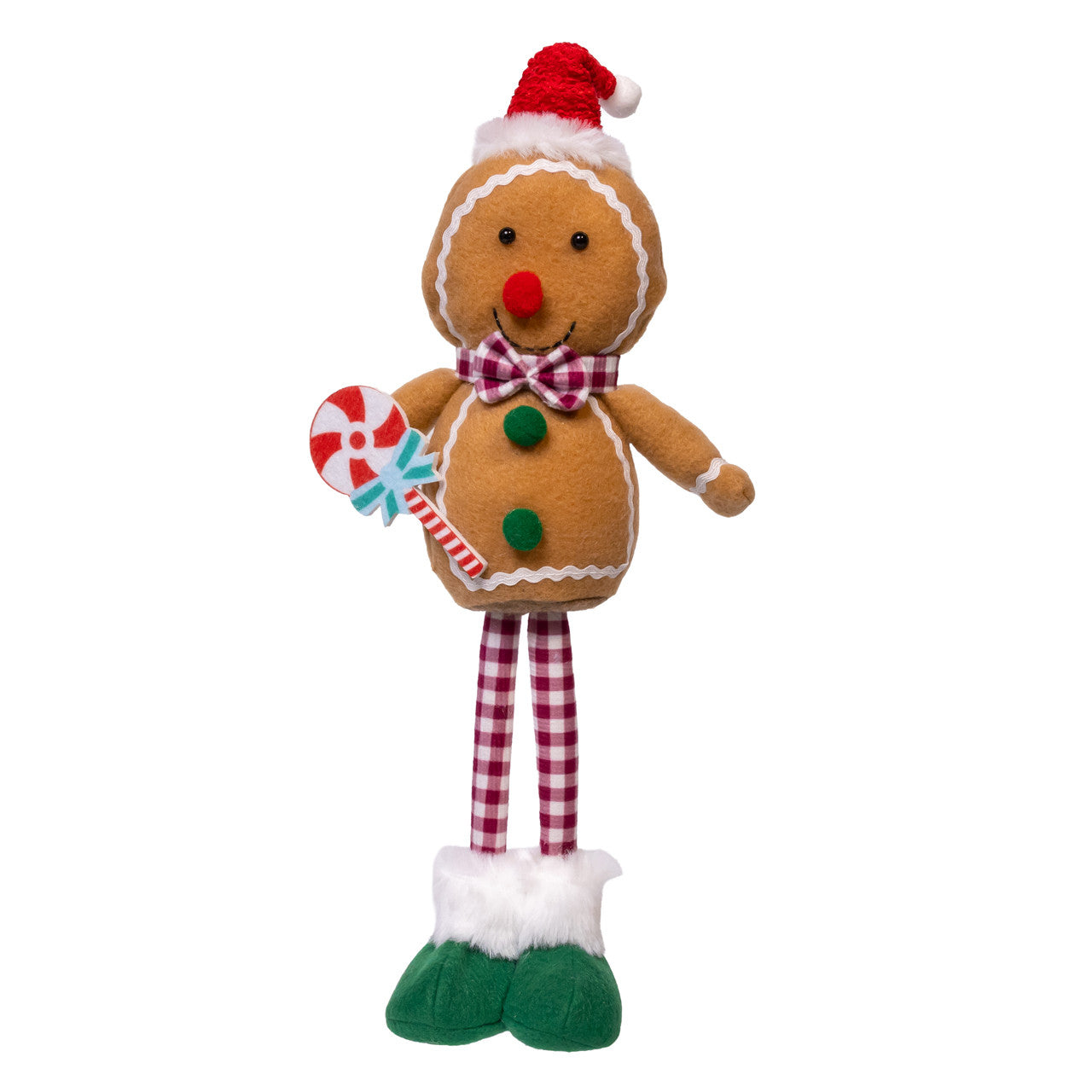12.25" Fabric Gingerbread Table Piece