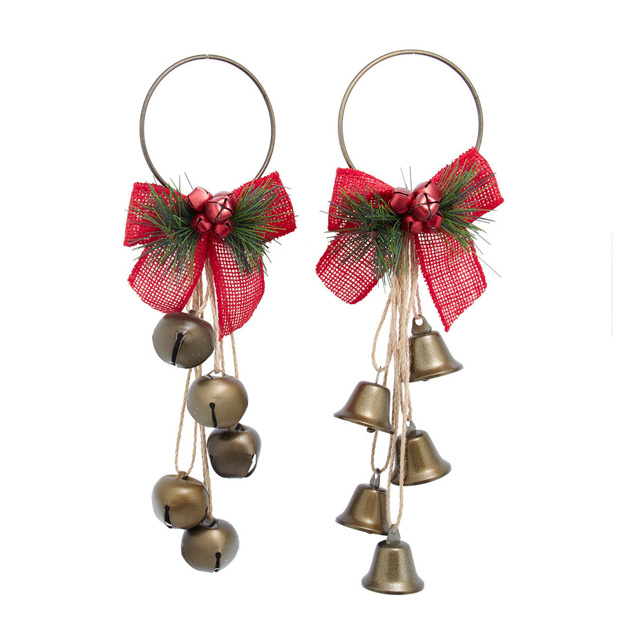 Jingle Bells With Red Bow Door Hangers