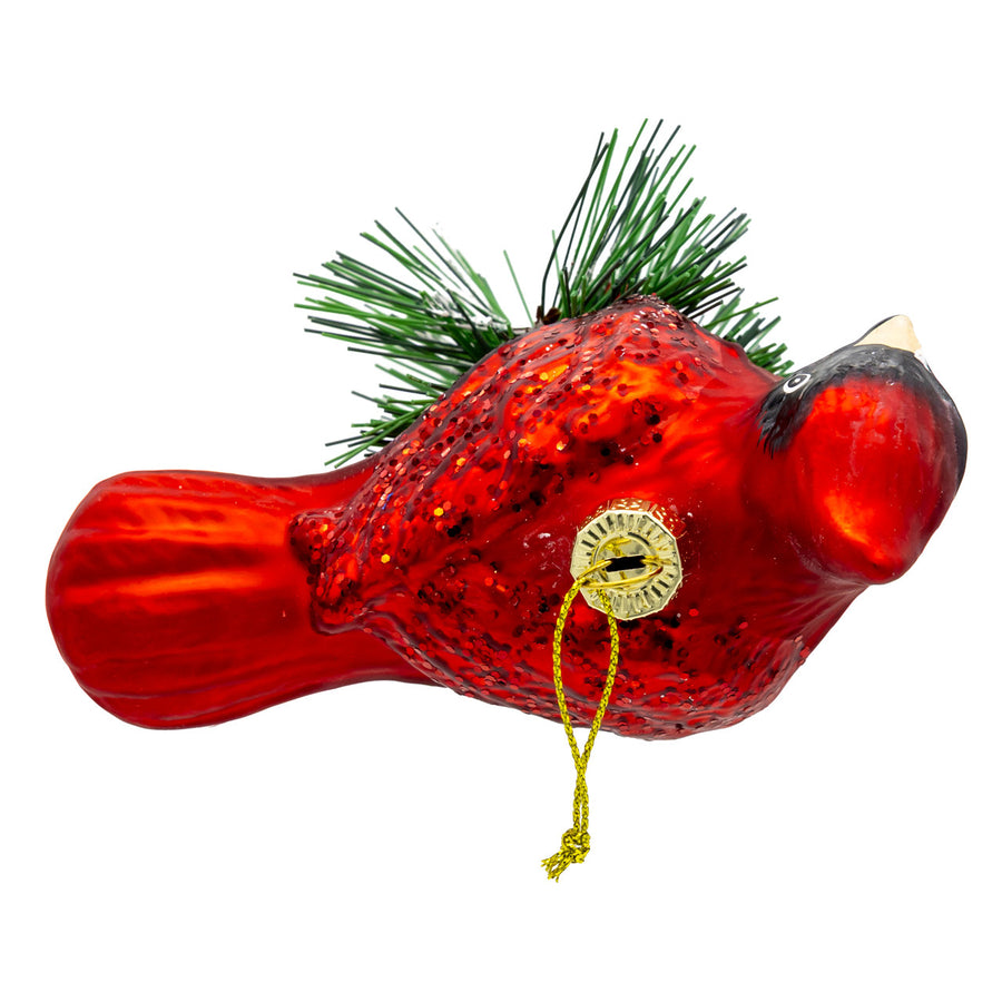 Glass Cardinal Ornament