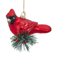 Glass Cardinal Ornament
