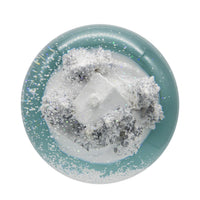 Wind-Up Musical Silver & White Winter Scene Water Globe