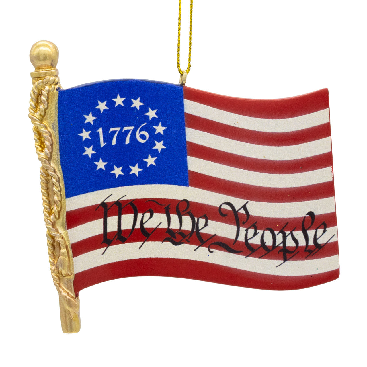1776 We The People American Flag Ornament